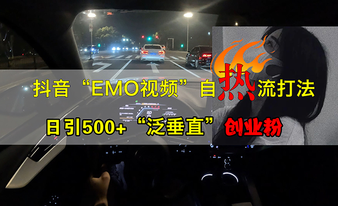 抖音EMO视频自热打法，日引500+“泛垂直”创业粉-流星社区